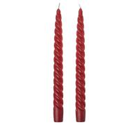 Fakhri VINTERFINT Unscented Spiral Taper Candle Red 25 cm | Xmas Table Decoration | Festive Home, Mantel & Centrepiece Accent