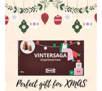 Fakhri VINTERSAGA Gingerbread Trees 300g - Festive Swedish Ginger Biscuits - Perfect for Christmas & Xmas Treats, Gifts & Decorations