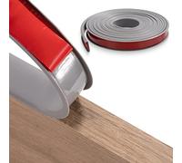 FAKILO 5m×30mm U-Shape Flexible Furniture Edge Banding, Grey TPE Self Adhesive Veneer Edging Strip Edge Protector, DIY Furniture Edge Trim for Table Cabinets Chairs Shelves Restoration