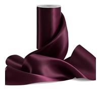 FAKILO Double Faced Satin Ribbon 4 Inch Solid Color Wide Ribbon Perfect for Cutting Ceremony Grand Opening Chair Sashes Bows Making Crafts Sewing Christmas Decor 10 Yards (Wine Red, 4" X 10 Yards)