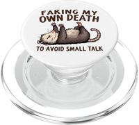 Faking My Own Death To Avoid Small Talk Funny Possum Meme PopSockets PopGrip for MagSafe