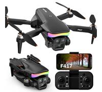 Fakjank Drone with 1080P Camera RGB LED Light,Electric Adjustable Lens,Mini Drone Quadcopter for Adults Beginners,Optical Flow Positioning Altitude Hold Headless Mode One Key Take Off/Land,3 Speeds