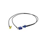 Fakra C To SMA Male Y Type Splitter RF Coaxial RG174 Cable Pigtail Car Navigation GPS Antenna Extension For Android Device(FakraCM-CF90 SMA F90,RG174 Black-20CM)