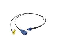 Fakra C To SMA Male Y Type Splitter RF Coaxial RG174 Cable Pigtail Car Navigation GPS Antenna Extension For Android Device(Fakra C M-CF SMA F90,RG174 Black-20CM)