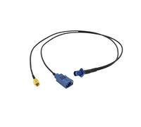 Fakra C To SMA Male Y Type Splitter RF Coaxial RG174 Cable Pigtail Car Navigation GPS Antenna Extension For Android Device(Fakra C M-CF SMA M,RG174 Black-50CM)