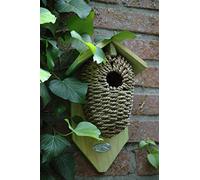 FAL Wren Bird House Box Wood Birdhouse - Wooden & Seagrass