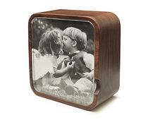 falado Wind Up Solid Wood Music Box with Photo Frame, The Best Gift for Christmas/Birthday/Valentine's Day/Mother's Day，Tune of You are My Sunshine. (Walnut)