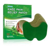 Falafoty 48Pcs Knee Pain Relief Patches, Natural Herbal Wormwood Knee Patches, Heat Patches for Arthritis, Relieves Muscle Soreness in Knee, Back, Neck, Shoulder