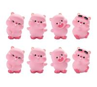 Falafoty 8Pcs Little Beaver Figures Toys Miniature Ornament, Beaver Figurines Table Decoration Cake Topper, Cute Beaver Fairy Garden Moss Landscape DIY Craft Kids Gift Birthday Party Supplies Car Deco