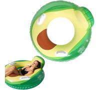 Falafoty Avocado Inflatable Pool Float, Rubber Inflatable Swimming Pool Rafts Water Fun Giant Swim Ring Blow Up Swim Tube Toys for Adults Kids Outdoor Pool Water Sports Summer Beach Party (Green)