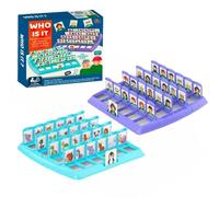 Falafoty Guessing Who Board Game, Guess Who Is It 2 Player Interactive Challenge Game, Classic Guessing Who I Am Strategy Game for Family Gathering Travel Party and Indoor Leisure Pocket Table Game
