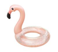 Falafoty Inflatable Pool Float Flamingo Swimming Ring with Sequin, Rose Gold Flamingo Swimming Pool Float Toy Inflatable Swimming Ring for Kids Adults Summer Beach Pool Outdoor Party Water Sport Toy