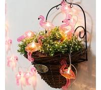 Falafoty Summer Tropical Beach Hawaiian String Lights, 3M 20LED Flamingo Pineapple Palm Tree Fairy Light, Battery Operated Decorative Light for Pool Beach Party Decor Outdoor Indoor Garden Patio (D)