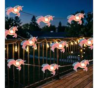 Falafoty Unicorn Decor String Lights, 3M 30LEDs Unicorn Fairy Light Battery Operated, Summer Unicore Indoor Decorative Light for Girls Room Kids Bedroom Birthday Christmas Playhouse Home Deco (C)