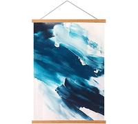 FALAMON A4 Poster Frame Hangers, Light Wood Wooden Magnetic Poster Hanger Frames Hanging Kit for Posters, Pictures, Prints, Photos, Maps, Scrolls, Canvas Artwork (21cm, Teak Wood)