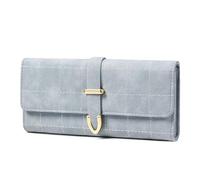 FALAN MULE Long Purse for Women, PU Leather Large Capacity Women's Wallet Retro Matte Wallet for Women with Multiple Card Slots and Coin Zipper Pocket Triifold Ladies Purse Clutch Card Holder