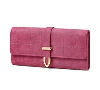 FALAN MULE Long Purse for Women, PU Leather Large Capacity Women's Wallet Retro Matte Wallet for Women with Multiple Card Slots and Coin Zipper Pocket Triifold Ladies Purse Clutch Card Holder