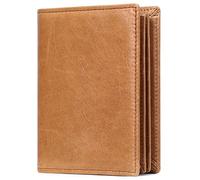 FALAN MULE Wallets for Men Large Capacity Genuine Leather, RFID Blocking, Minimalist Men's Wallet with 16 Credit Card Holders, 2 Banknote Compartments, 1 ID Window