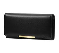 FALAN MULE Women's PU Leather Purse Large and Long Format Purse Ladies Very Beautiful Colours with Many Compartments and Mobile Phone Compartment, black, Modern