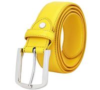 Falari Men Women Genuine Leather Casual Dress Belt With Single Prong Buckle 16 Colors
