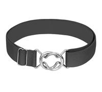 Falari Womens Stretch Belt Adjustable Web Belt Metal Buckle All Occasion Dress Belt, 1 Belt - Dark Gray, One Size