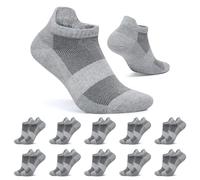 FALARY Ankle Socks Ladies 6-8 Grey Trainer Socks Women Sports Socks Men 10 Pairs Running Low Cut Short Socks Breathable Unisex