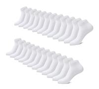 FALARY Ankle Socks Mens Trainer 12 Pairs Sport Performance Low Cut Unisex_WHITE_3-5