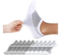 FALARY Trainer Socks Men 9-11 White Invisible Socks Ladies 10 Pairs No Show Socks Women Hidden Loafer Low Cut Ankle Socks Non-Slip