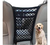 FALCALE Upgraded 3-Layer Pet Barrier Dog Car Net Barrier with Auto Safety Mesh Organizer Baby Stretchable Storage Bag Universal for Cars, SUVs -Easy Install,Safer to Drive with Children and Pets
