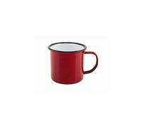 Genware 50018RED Black Rim Enamel Mug, Red, 360mL Capacity
