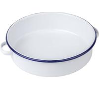 Falcon 809 20cm Enamel Serving Dish Servingdish, Steel, 1400 milliliters, White