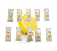 Falcon Advanced Products White Towel 8X8 Moist Cotton Towel Individually Wrapped (Lemon) 10 Pack