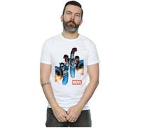 Falcon And Captain America Side By Side T-Shirt Marvel White 4XL