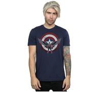 Falcon And The Winter Soldier Captain America Shield Pose T-Shirt Marvel Navy S