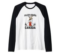 Falcon Around & Finding Out - Funny Canada Beaver Canadian Raglan Baseball Tee