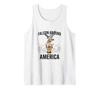 Falcon Around & Finding Out - Funny USA Sheriff Bear Tank Top