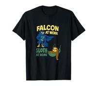 Falcon at Work Sloth at Home Work Play Balance T-Shirt
