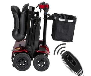 Falcon Auto Folding Mobility Scooter with Remote Control and Lithium Battery - Green Power (10 Miles - Lithium Battery)