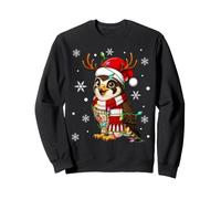 Falcon Bird Christmas Lights Santa Hat Scarf Festive Xmas Sweatshirt