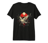 Falcon Blood Moon Aesthetic Goth Celestial Art Design Premium T-Shirt