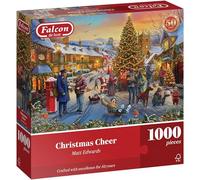 Falcon Christmas Cheer - 1000 Piece Adults Jigsaw Puzzle - Festive Activity