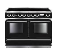 Falcon Continental 1092 FCON1092EIBL/C-EU 110cm Wide Black Induction Freestanding Range Cooker - Chrome Trim