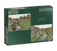 Falcon de luxe - Village Life 2 x 1000 Piece Jigsaw Puzzle