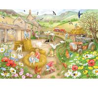 Falcon de luxe Bringing in the Hay by Anne Searle 1000 piece jigsaw puzzle