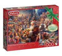 Falcon De Luxe Christmas Wonderland 2 x 1000 Piece Jigsaw Puzzles
