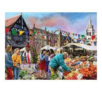 Jumbo Jigsaw Puzzle - Falcon de luxe Saffron Walden Market - 1000 Pieces - Nostalgic