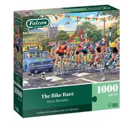 Falcon The Bike Race - 1000 Piece Jigsaw Puzzle for Adults - Cycling Scene | 1000 Pc Adult Jigsaws - Nostalgic, Charming Large Puzzles - Cosy Rainy Day Activity, Christmas & Birthday Gift - 68 x 49 cm