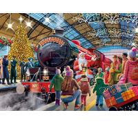 Falcon Deluxe Santa at the Station Jigsaw Puzzle (1000 Pieces)
