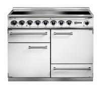 Falcon Deulxe 1092 F1092DXEIWH/N-EU 110cm Wide White Induction Freestanding Range Cooker - Nickel Trim