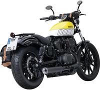 Falcon Double Groove Complete Exhaust XV950R 14-, W. KAT,BLACK